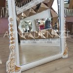 Matmazel Model Beyaz Altın Renk Ayaklı Boy Aynası-17