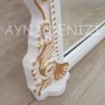 Matmazel Model Beyaz Altın Renk Ayaklı Boy Aynası-18