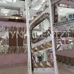 Matmazel Model Beyaz Altın Renk Ayaklı Boy Aynası-2