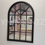 Milano Model Siyah Renk Dekoratif Pencere Ayna-1