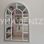 Bergamo Model Gümüş Renk Dekoratif Pencere Ayna-1