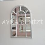 Bergamo Model Gümüş Renk Dekoratif Pencere Ayna-10