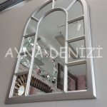 Bergamo Model Gümüş Renk Dekoratif Pencere Ayna-16