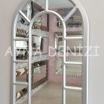 Bergamo Model Gümüş Renk Dekoratif Pencere Ayna-2