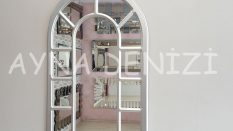 Bergamo Model Gümüş Renk Dekoratif Pencere Ayna