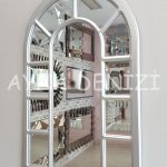 Bergamo Model Gümüş Renk Dekoratif Pencere Ayna-3