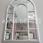 Bergamo Model Gümüş Renk Dekoratif Pencere Ayna-6