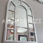 Bergamo Model Gümüş Renk Dekoratif Pencere Ayna-7