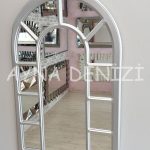 Bergamo Model Gümüş Renk Dekoratif Pencere Ayna-8