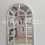 Bergamo Model Gümüş Renk Dekoratif Pencere Ayna-9