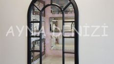 Bergamo Model Siyah Renk Dekoratif Pencere Ayna