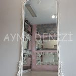 Sinyora Model Eskitme Beyaz Renk Boy Aynası-4