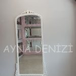 Sinyora Model Eskitme Beyaz Renk Boy Aynası-7