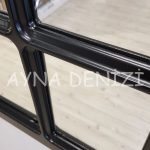 Ancona Model Siyah Renk Dekoratif Pencere Ayna-23