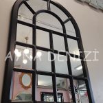Ancona Model Siyah Renk Dekoratif Pencere Ayna-7