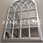Messina Model Gümüş Renk Dekoratif Pencere Ayna-12