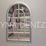 Parma Model Gümüş Renk Dekoratif Pencere Ayna-1