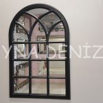 Savona Model Siyah Renk Dekoratif Pencere Ayna-1