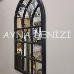 Savona Model Siyah Renk Dekoratif Pencere Ayna-13