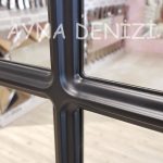 Savona Model Siyah Renk Dekoratif Pencere Ayna-17