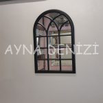 Savona Model Siyah Renk Dekoratif Pencere Ayna-8
