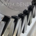 Güneş Enzo Smoked Model Siyah Füme Renk Dekoratif Aynalı Duvar Saati-17