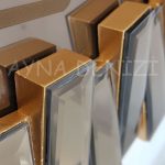Güneş Loven Gold Model Altın Bronz Renk Dekoratif Aynalı Duvar Saati-18