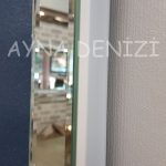 Luna Model Mozaik Aynalı Mavi Renk Ayna Çerçeveli Ağaç Tablo-20