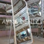 Sinyora Model Beyaz Altın Renk Ayaklı Boy Aynası-7