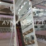 Sinyora Model Eskitme Beyaz Renk Ayaklı Boy Aynası-4