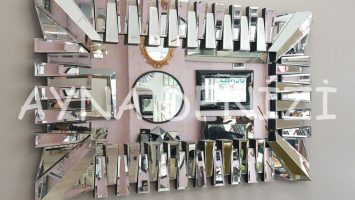 Akustik Black Small Silver Model Siyah Şeffaf Renk Modern Ayna