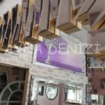 Akustik Gold Small Bronze Model Altın Bronz Renk Modern Ayna-19
