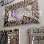 Akustik Gold Small Bronze Model Altın Bronz Renk Modern Ayna-3