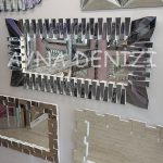 Akustik White Smoked Model Beyaz Füme Renk Modern Ayna-7