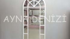 Ferrara Model Beyaz Renk Dekoratif Pencere Ayna