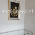 İhlas Suresi Yazılı Model Altın Renk Ayna Çerçeveli Tablo-10