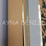İhlas Suresi Yazılı Model Altın Renk Ayna Çerçeveli Tablo-21