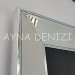 İhlas Suresi Yazılı Model Gümüş Renk Ayna Çerçeveli Tablo-20