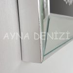 İhlas Suresi Yazılı Model Gümüş Renk Ayna Çerçeveli Tablo-22
