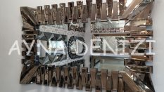 Akustik Black Small Bronze Model Siyah Bronz Renk Modern Ayna