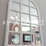 Fondi Model Beyaz Renk Dekoratif Pencere Ayna-8