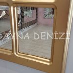 Latina Model Altın Renk Dekoratif Pencere Ayna-11