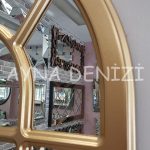 Latina Model Altın Renk Dekoratif Pencere Ayna-16