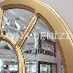 Latina Model Altın Renk Dekoratif Pencere Ayna-17