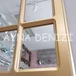 Latina Model Altın Renk Dekoratif Pencere Ayna-20