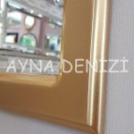 Latina Model Altın Renk Dekoratif Pencere Ayna-24