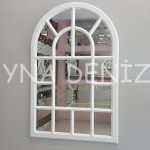 Latina Model Beyaz Renk Dekoratif Pencere Ayna-1