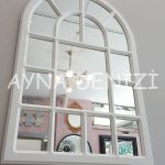 Latina Model Beyaz Renk Dekoratif Pencere Ayna-10