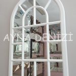 Latina Model Beyaz Renk Dekoratif Pencere Ayna-12