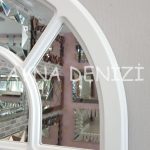 Latina Model Beyaz Renk Dekoratif Pencere Ayna-14